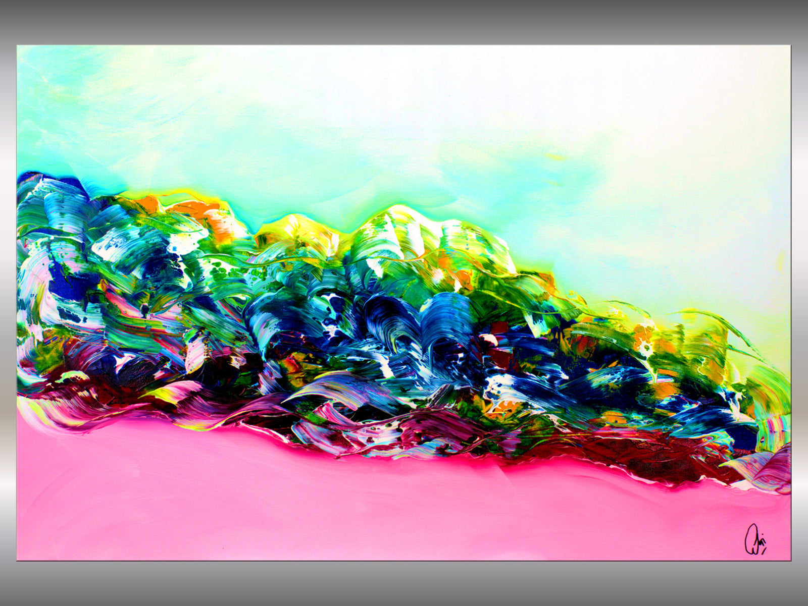 Summer Dance – Original Colorful Abstract Painting by Edelgard Schroer
