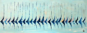 Sailing Rhythm – Original Abstract Seascape Painting by Edelgard Schroer