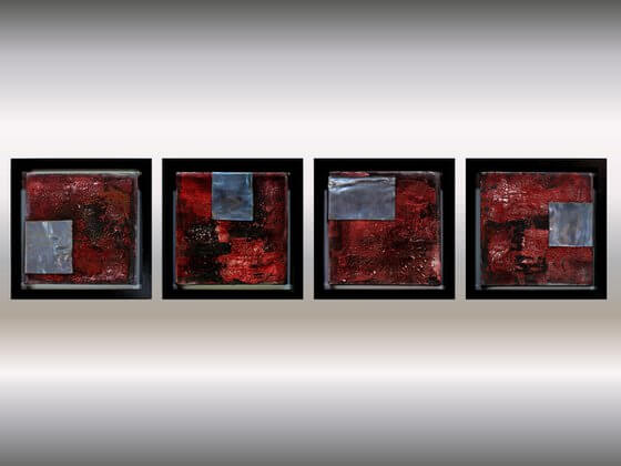 Metallic Echoes – Original Acrylic Painting by Edelgard Schroer