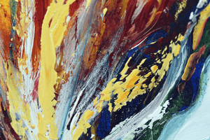 Flame Bloom II – Original Acrylic Painting by Edelgard Schroer