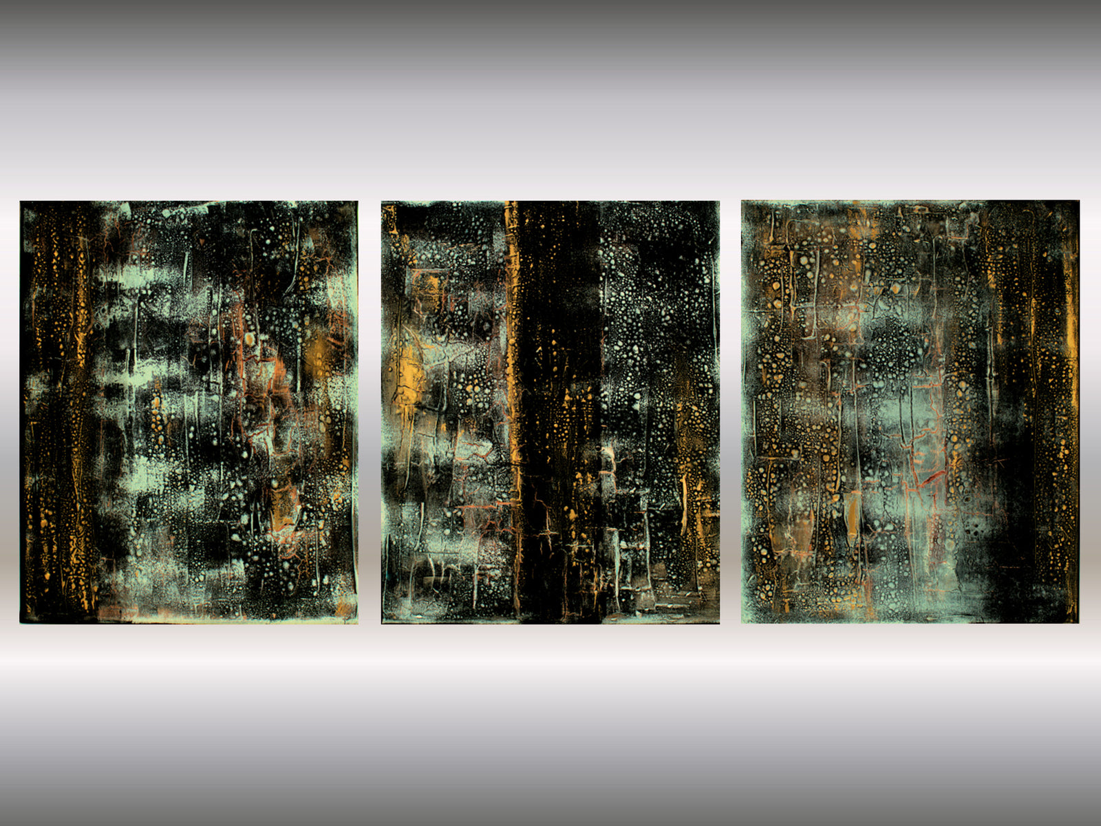 Goldies 2026 – Original Acrylic Triptych by Edelgard Schroer