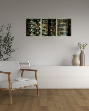 Goldies 2026 – Original Acrylic Triptych by Edelgard Schroer