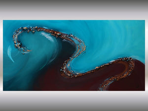 Twilight River – Original Abstract Painting by Edelgard Schroer