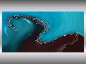 Twilight River – Original Abstract Painting by Edelgard Schroer