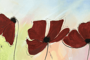 Scarlet Breeze – Original Abstract Painting by Edelgard Schroer