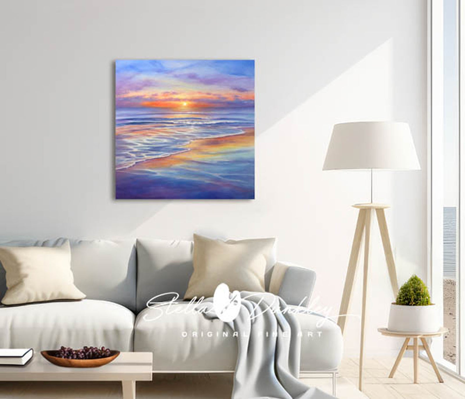 Evening Tides Art Impressionist Seascape Painting
