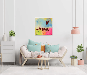 Scarlet Breeze – Original Abstract Painting by Edelgard Schroer