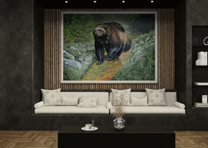 The Sweet Scent of Musk Deer | Wolverine Wildlife Painting by Jeff Cain