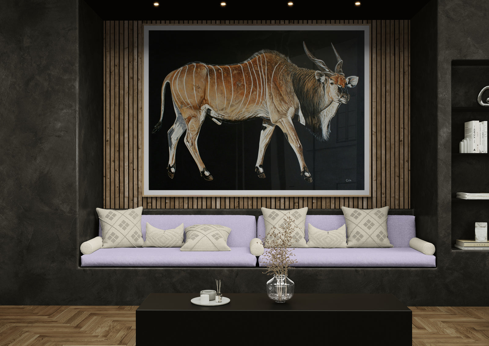 The Senegal King | Western Giant Eland Original Painting by Jeff Cain