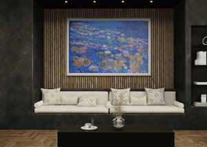 The Midnight Waterlilies | Original Impressionistic Painting by Lesley Blackburn