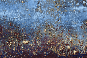 Midnight Ember – Original Textured Abstract Painting by Edelgard Schroer