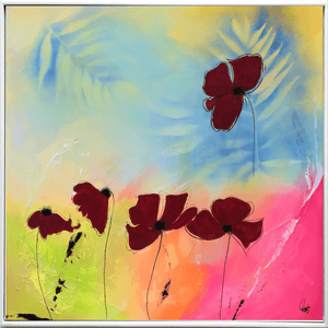 Scarlet Breeze – Original Abstract Painting by Edelgard Schroer