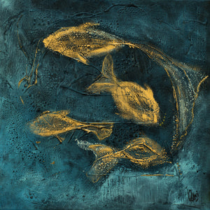 Golden Drift – Original Acrylic Painting by Edelgard Schroer