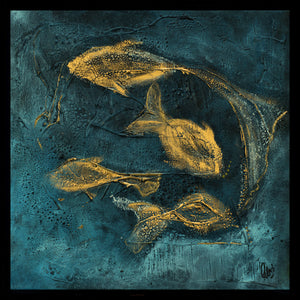 Golden Drift – Original Acrylic Painting by Edelgard Schroer
