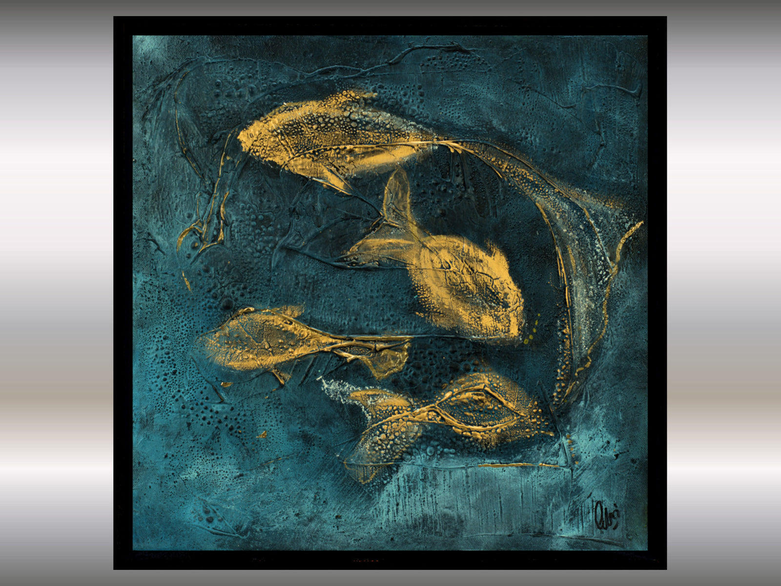 Golden Drift – Original Acrylic Painting by Edelgard Schroer