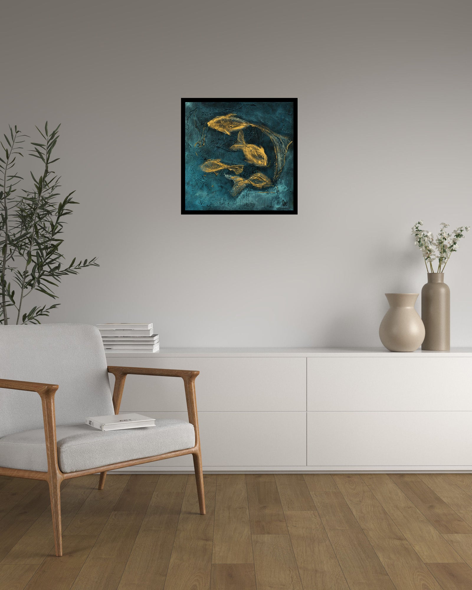 Golden Drift – Original Acrylic Painting by Edelgard Schroer