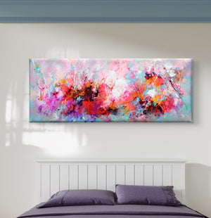 Colorful Signals of Trees Large Abstract Painting