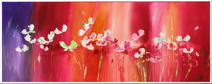 Afterglow Field – Original Abstract Floral Painting by Edelgard Schroer