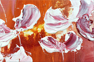Afterglow Field – Original Abstract Floral Painting by Edelgard Schroer