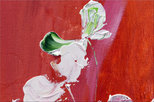 Afterglow Field – Original Abstract Floral Painting by Edelgard Schroer