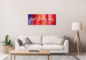 Afterglow Field – Original Abstract Floral Painting by Edelgard Schroer