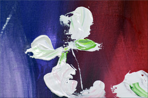 Afterglow Field – Original Abstract Floral Painting by Edelgard Schroer