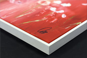 Afterglow Field – Original Abstract Floral Painting by Edelgard Schroer