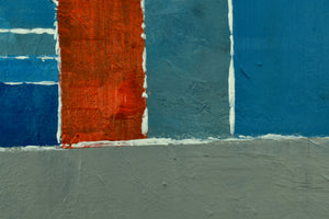 Blue Architecture Original Acrylic Painting by Edelgard Schroer
