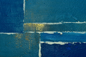 Blue Architecture Original Acrylic Painting by Edelgard Schroer