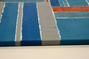 Blue Architecture Original Acrylic Painting by Edelgard Schroer