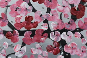 Blooming Dreams – Original Pink Blossom Tree Painting by Edelgard Schroer