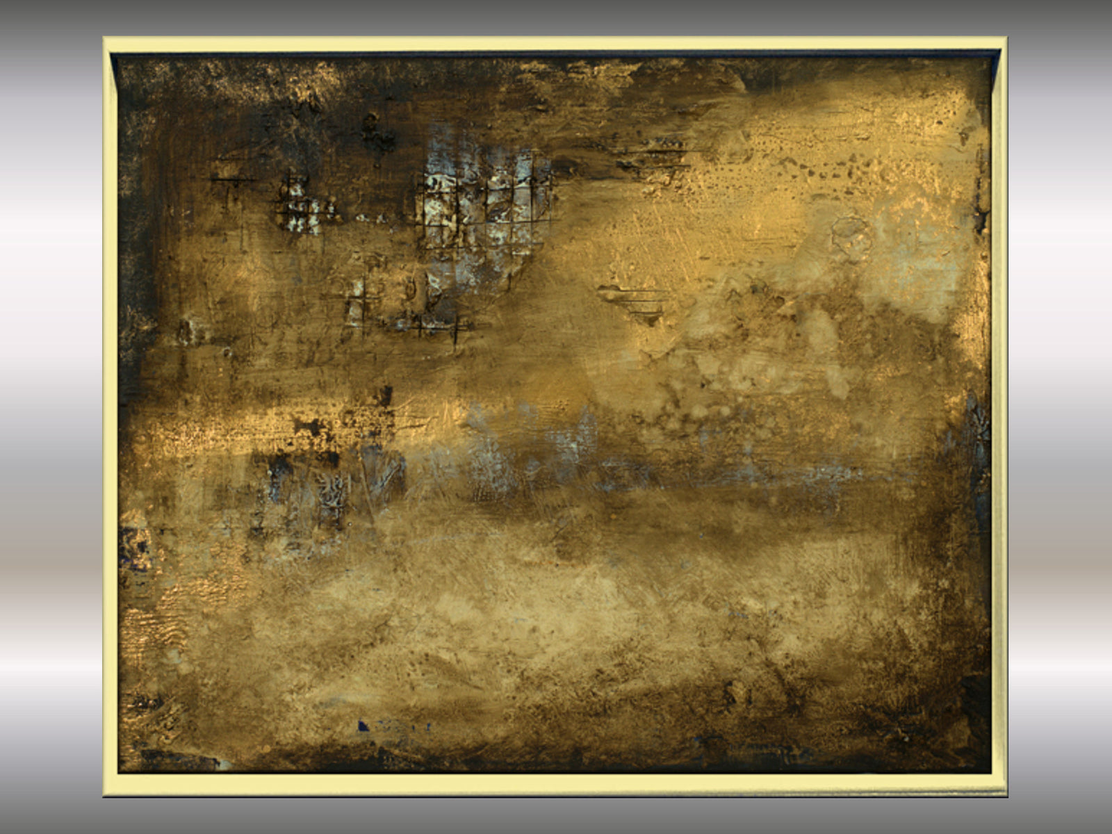 Golden Silence – Original Acrylic Painting by Edelgard Schroer
