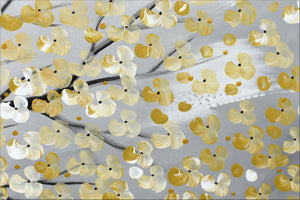 Golden Spring – Original Golden Blossom Painting by Edelgard Schroer