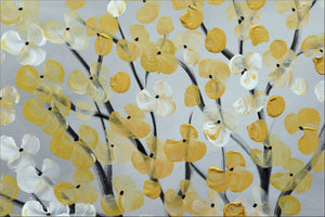 Golden Tree – Original Abstract Tree Painting by Edelgard Schroer
