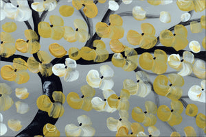 Golden Tree – Original Abstract Tree Painting by Edelgard Schroer