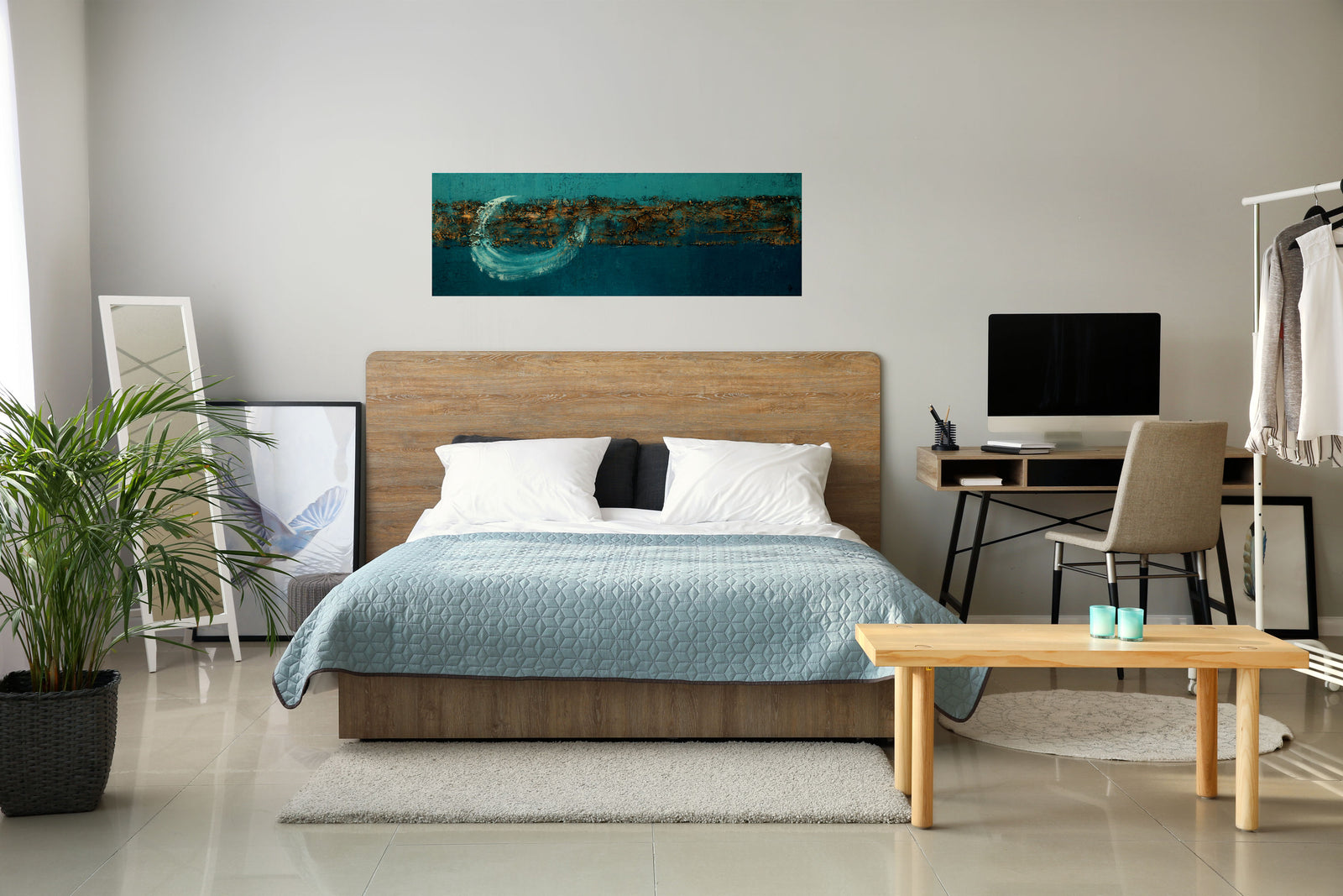 Blue Current | Original Abstract Seascape Painting | Edelgard Schroer