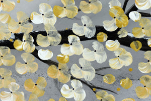 Golden Spring – Original Golden Blossom Painting by Edelgard Schroer