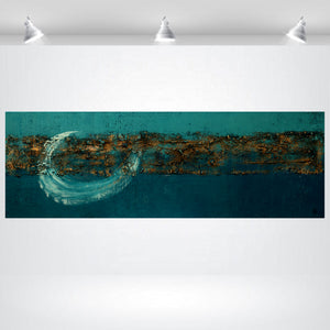 Blue Current | Original Abstract Seascape Painting | Edelgard Schroer