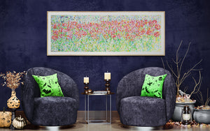 Red Tulip Meadow — Original Painting by Lesley Blackburn