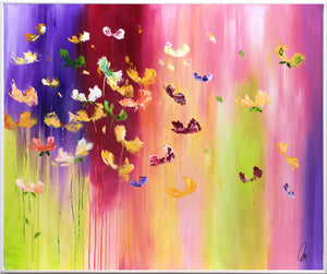 Colourful Spring – Large Original Floral Painting by Edelgard Schroer