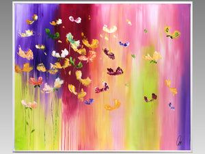Colourful Spring – Large Original Floral Painting by Edelgard Schroer