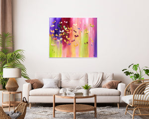 Colourful Spring – Large Original Floral Painting by Edelgard Schroer