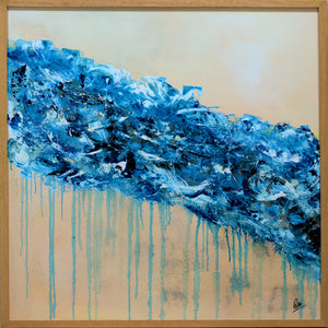 Blue Abstract Painting – Original Textured Contemporary Art | Blue Bloom