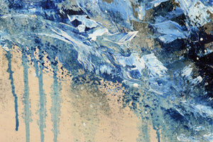 Blue Abstract Painting – Original Textured Contemporary Art | Blue Bloom