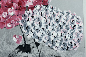 Red Hortensia – Original Pink Hydrangea Floral Painting by Edelgard Schroer