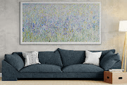 Wild Iris Meadow Original Floral Drip Painting