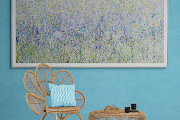 Wild Iris Meadow Original Floral Drip Painting