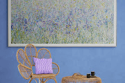 Wild Iris Meadow Original Floral Drip Painting