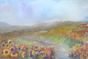 Autumn Flowers Original Impressionistic Oil Painting – Oil on Canvas