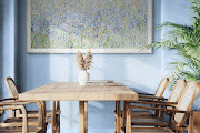 Wild Iris Meadow Original Floral Drip Painting